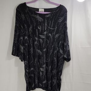 Elegant Black and Silver Women's Blouse